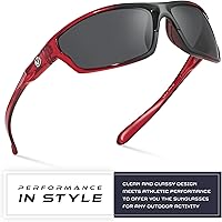 Vista 2 de Nitrogen Gafas de sol deportivas polarizadas envolventes para hombres y mujeres, UV400, para conducir, pescar, correr, gafas de sol