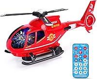 Vista 9 de ele ELEOPTION Avión de juguete con control remoto infrarrojo Avión Juguetes helicóptero con luces y música para niños de 3, 4, 5, 6, 7, 8 años