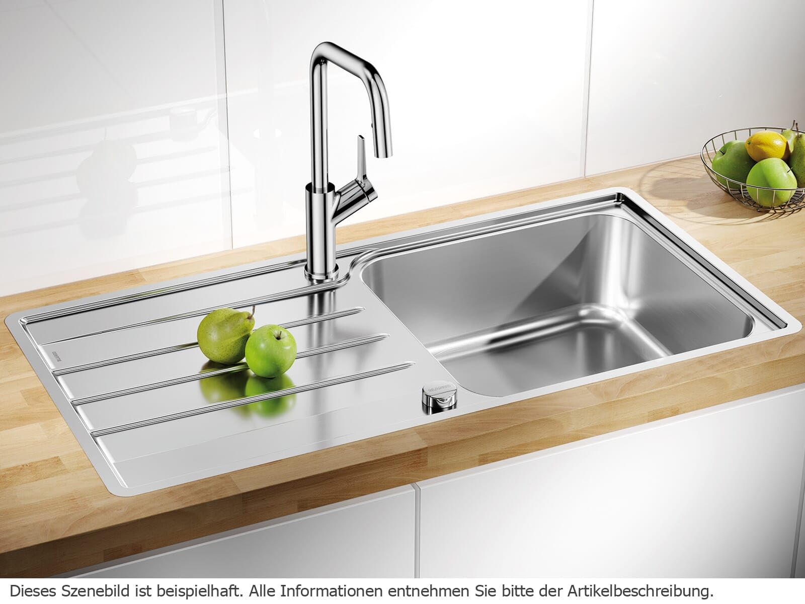 BLANCO LEMIS XL 6 S-IF Edelstahl Spüle 100x50x21,4 cm Einbau von Oben Flächenbündig reversibel 60 cm
