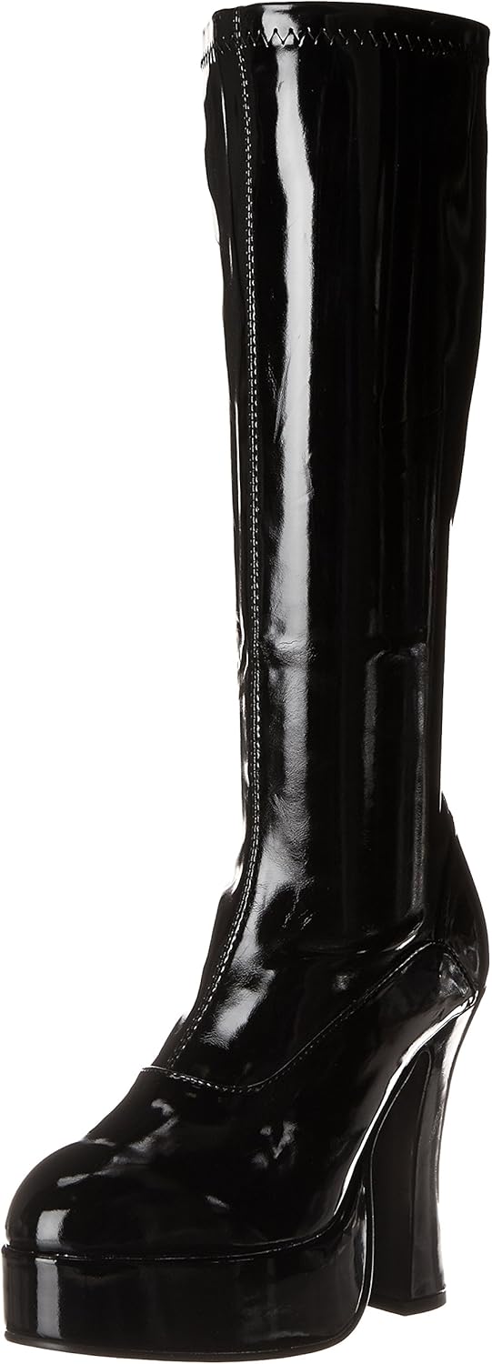Ellie Shoes Women's Chacha Boot, Black Patent, 7 M US
