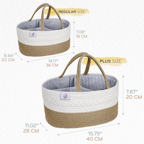 Miniatura 7 de KiddyCare Organizador de pañales para bebé, tamaño grande natural