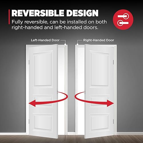 Miniatura 6 de Kwikset Henley - Manija de puerta de privacidad interior con cerradura, manija de puerta para baño y dormitorio, cerradura reversible de níquel