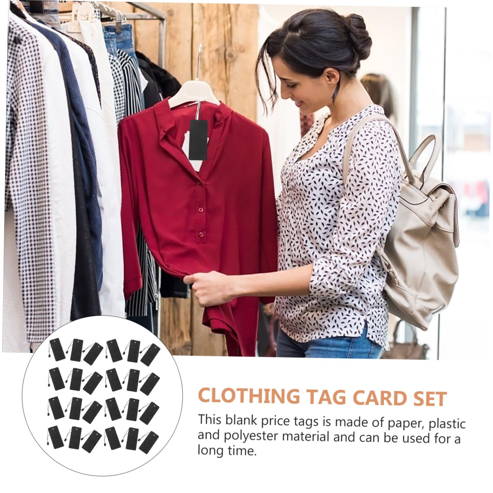 Homoyoyo 600ensembles Étiquettes Pour Vêtements De Étiquettes Papier Avec Pour Marquage De Prix Et Identification De Produits