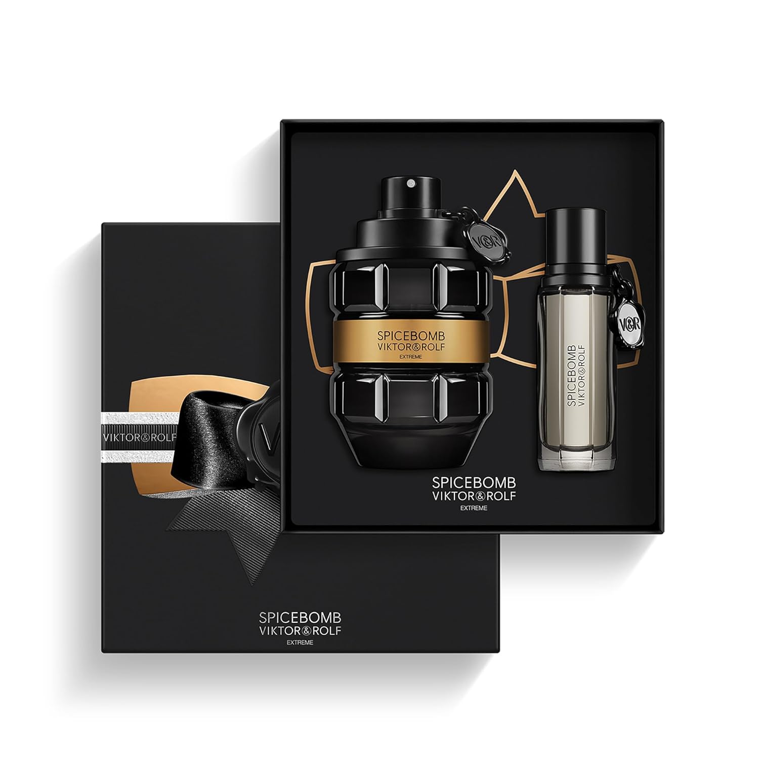 Viktor&Rolf - Spicebomb 2-Piece Mens Cologne Gift Set ($195 Value) - Woody & Spicy - Full Size Extreme, 3 Fl Oz & Travel Size Eau de Toilette, 0.68 Fl Oz - Image 2