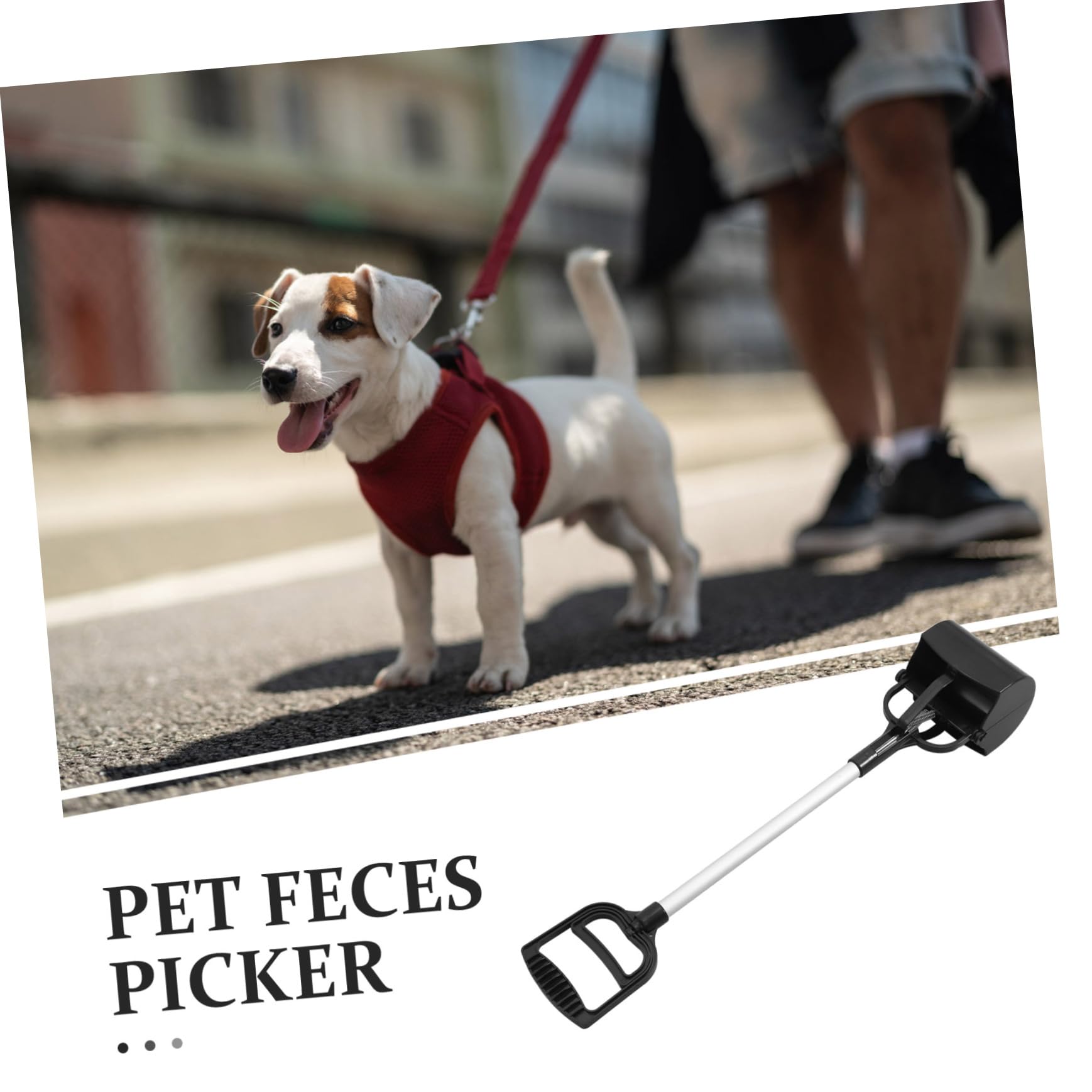 WOONEKY Ramasse-crottes Nettoyage Facile Chien pour Plastique Manche Long Couleur Aléatoire Large Ouverture et Utilisation en Extérieur pour Déjections D’Animaux