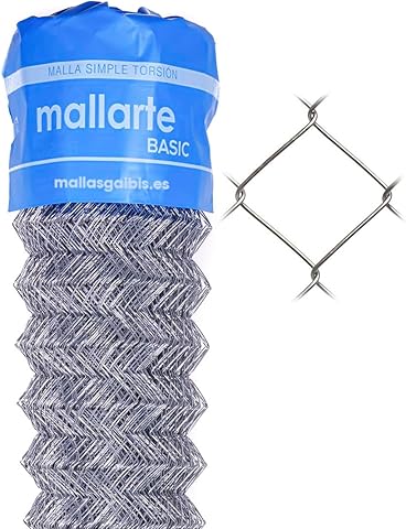 Malla Simple Torsion Mallarte Basic 50/13/100 | Rollo de: 25m | Color: Gris | Diámetro: 2.05mm
