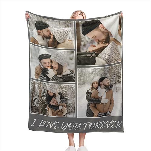 Julichas Manta personalizada con fotos  Manta personalizada con fotos, regalos personalizados con imagen, manta de franela de vellón para esposa,