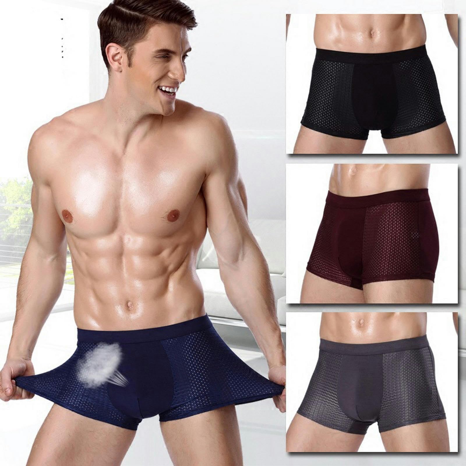 NOGRAX Ropa Interior Masculina Boxers De Ropa Interior De Bragas para Hombres Pantalones Cortos Hombres Slip Homme Boxershort Calzoncillos Maldita