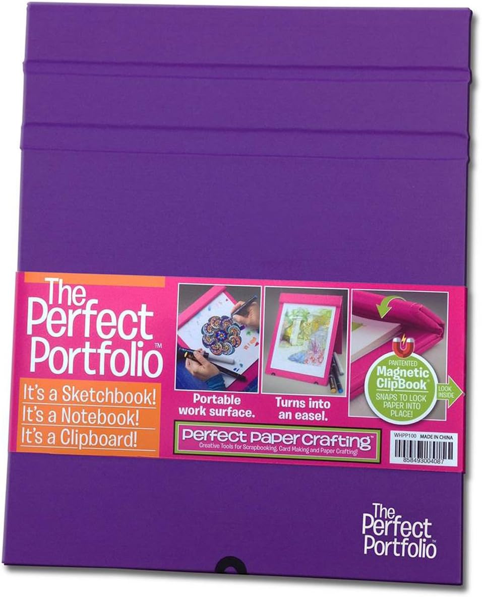 Perfect Paper Crafting The Perfect Portfolio Magnetic Clipbook, Purple