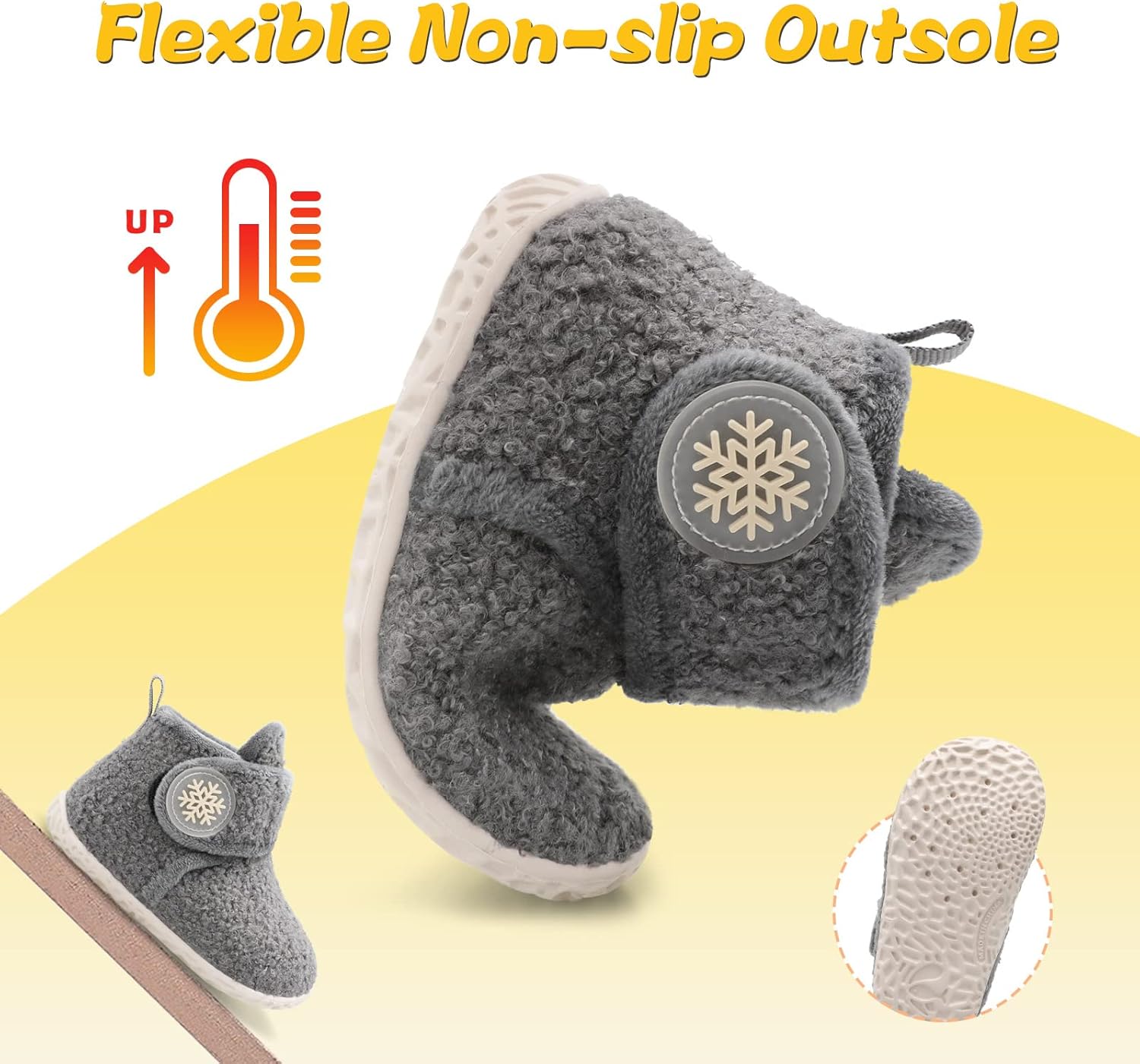 LeIsfIt Toddler Slippers Boys Girls House Slippers Kids Winter Boots Warm Lightweight House Shoes Non-slip Indoor Slipper Shoes - Image 4