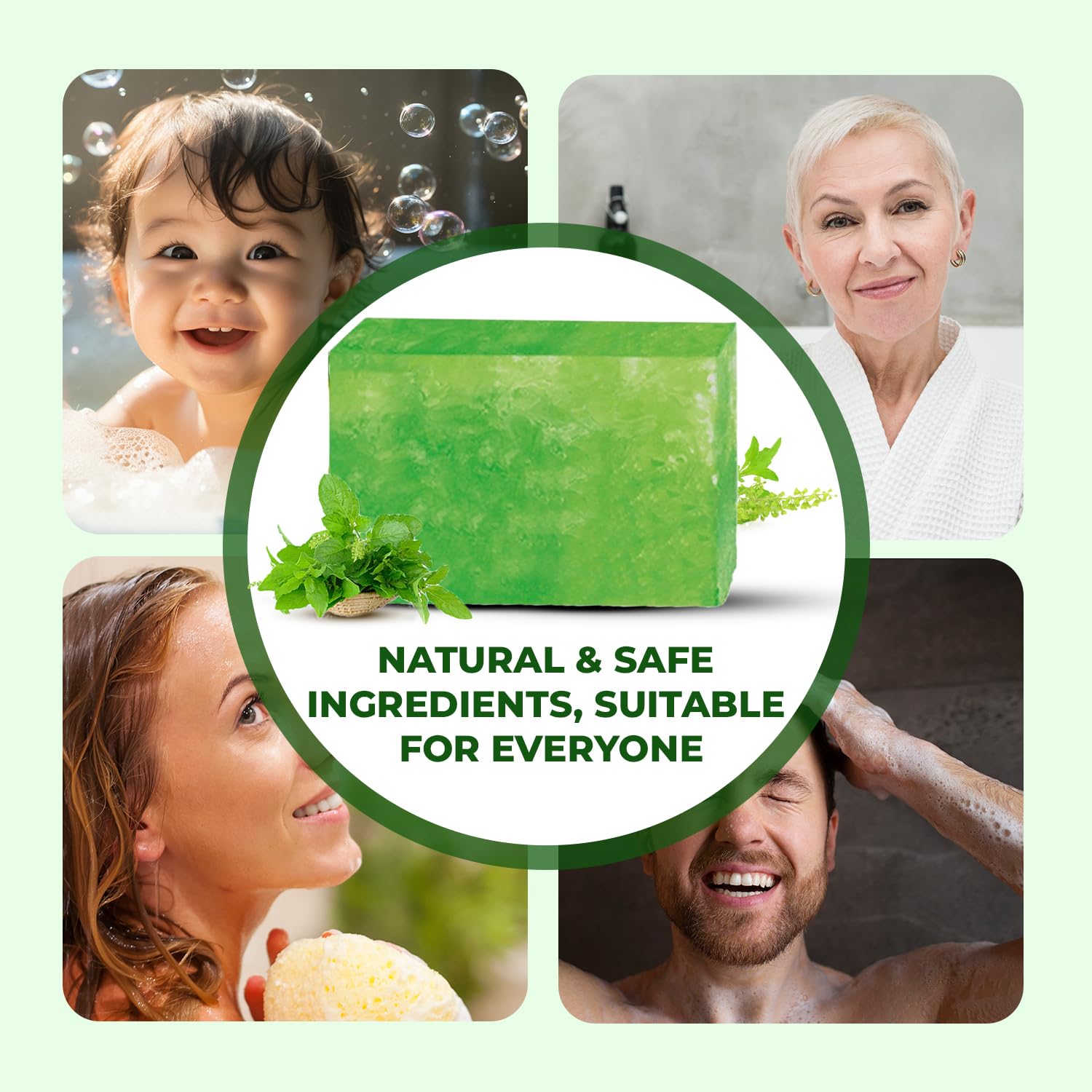 Passion Indulge Basil Handmade Soap - (Pack of 3), Natural Essential Oil Nourishing Bath Bar | Deep Cleansing | Bath soap for all type skin - Image 6