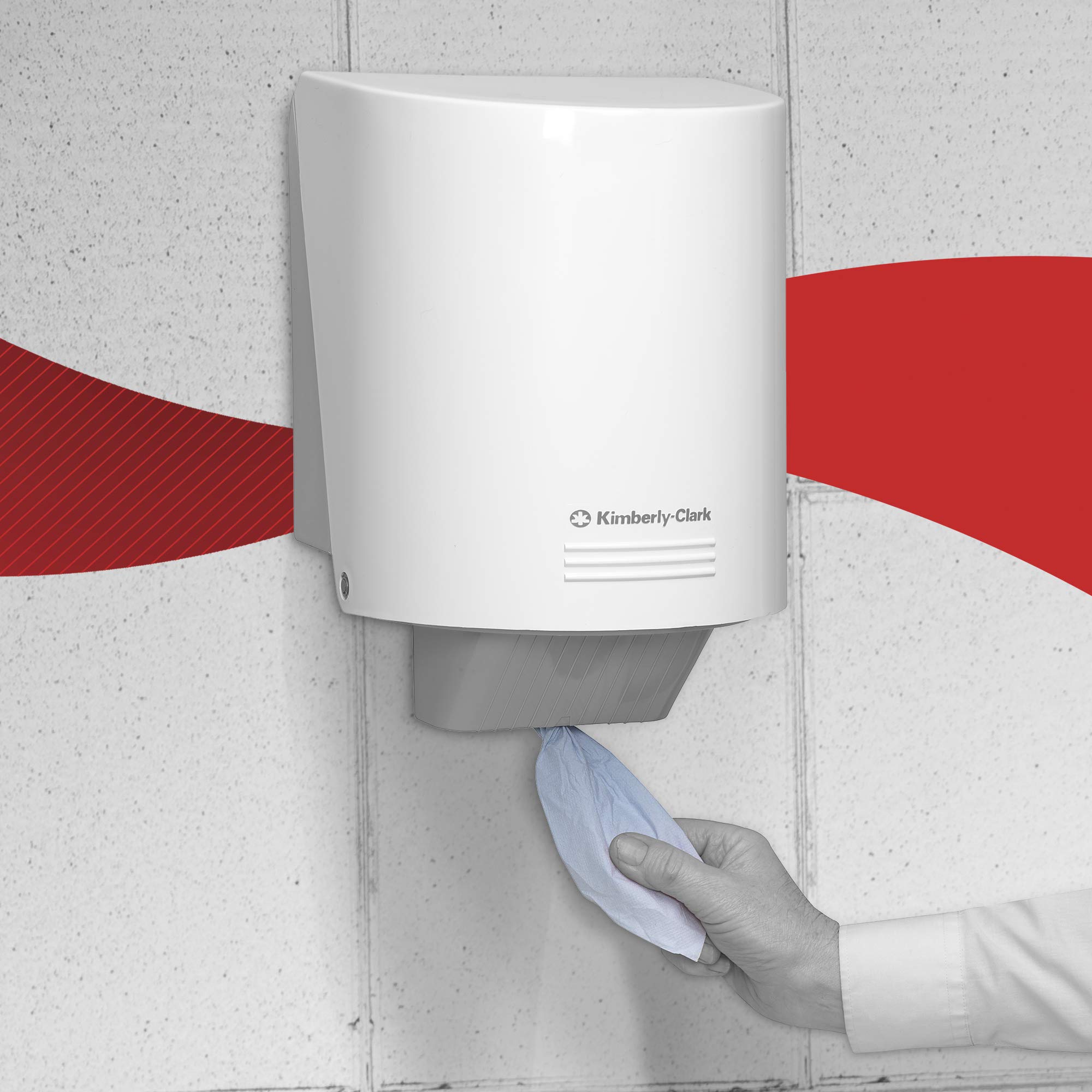 Paños de papel de color azul para mantenimiento y limpieza WypAll L20 7277 - Rollos con dispensación central de 2 capas - 6 rollos azules x 400 paños de papel (2400 en total)