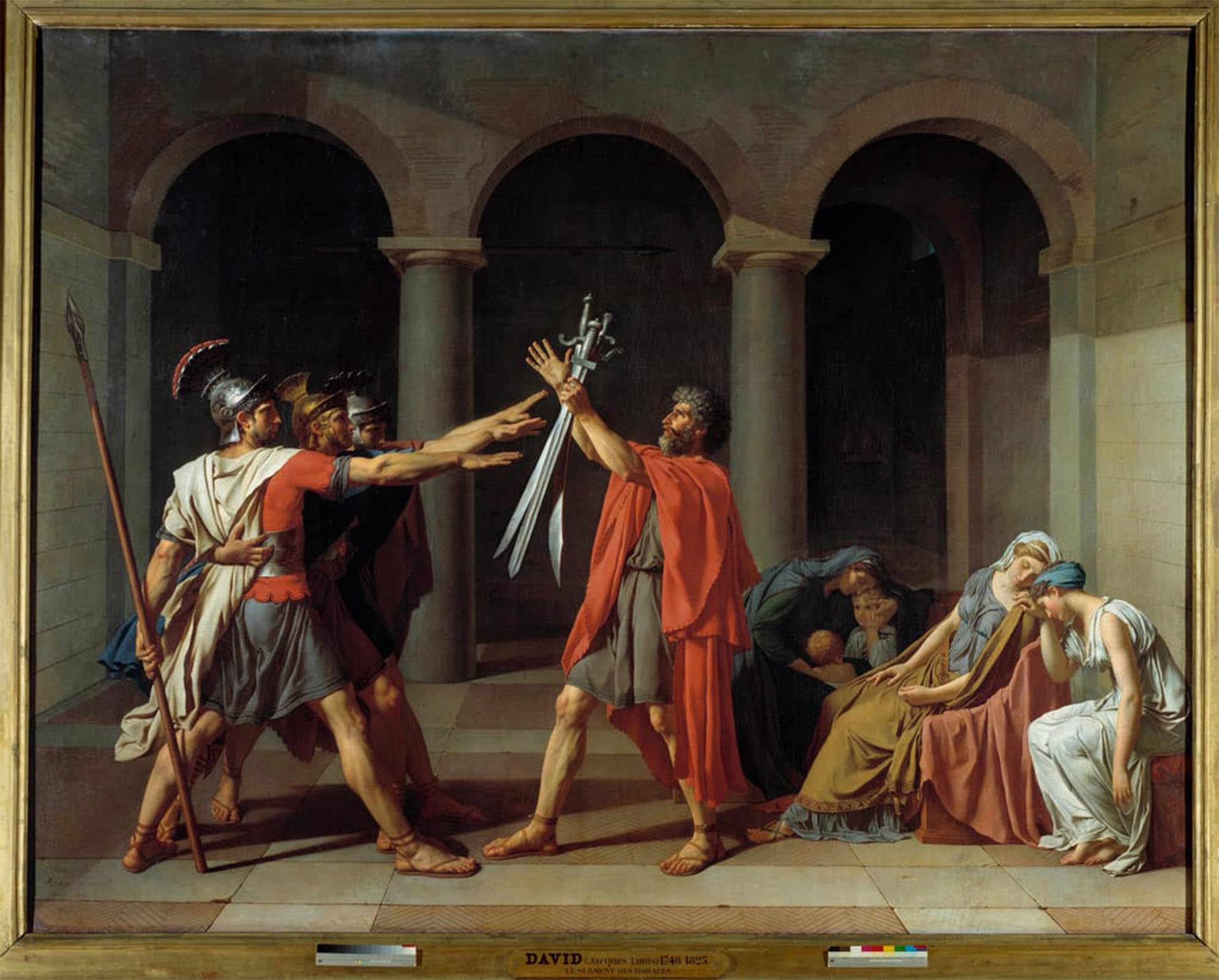 ARTXLXXBN Famous Painting Canvas Artwork Graffiti Print the Oath of the Horatii by Jacques Louis David Portrait Canvas Image for Home Decor 60x90cm