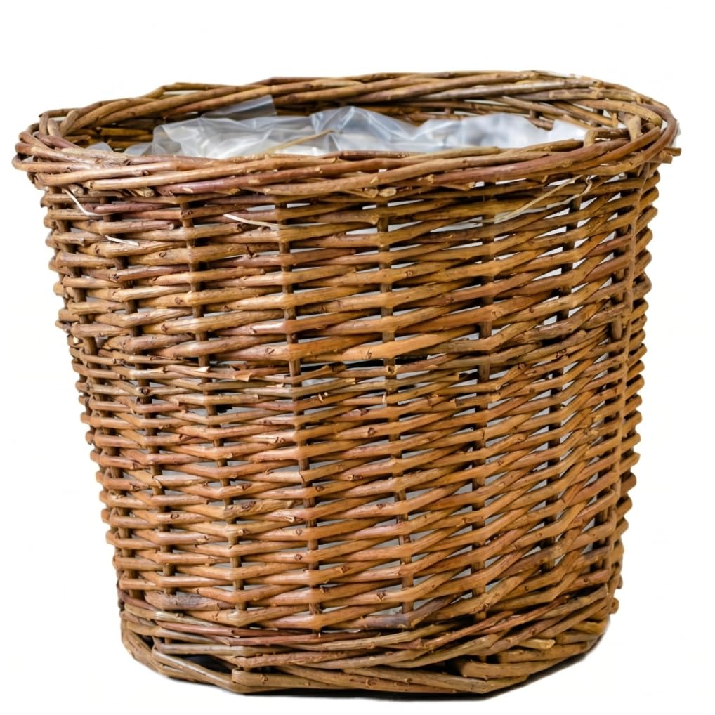 Tsawntd Flower Pots, Basket Planter, Handwoven Woven Plant Basket With Plastic Liner - Multi-use Plant Baskets Indoor, 7.87x6.30 Inch