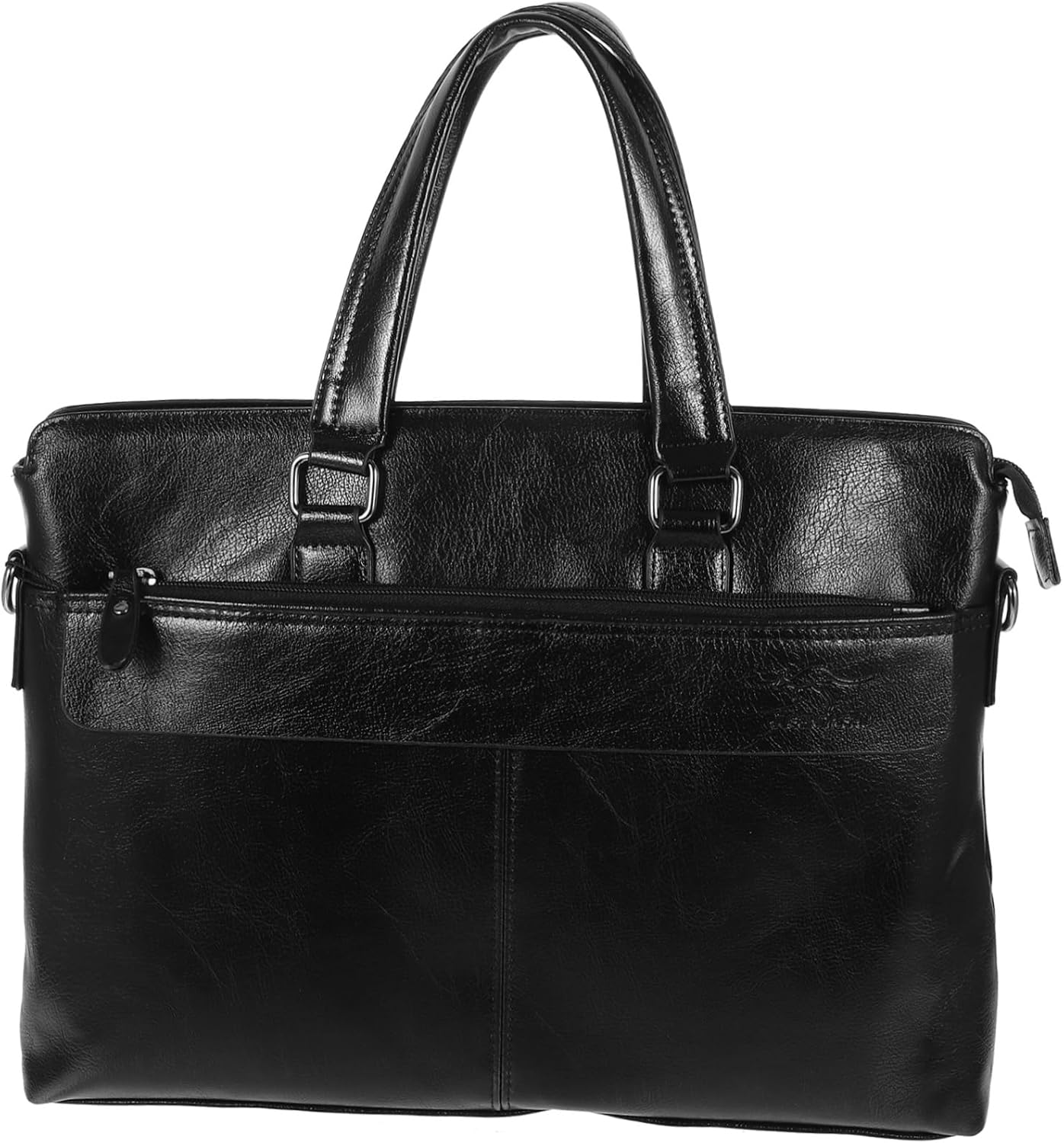 DOITOOL 1pc Portable Pu Leather Briefcase for Men Business Crossbody Bag Comfortable Double Handle Laptop Portfolio for Work and