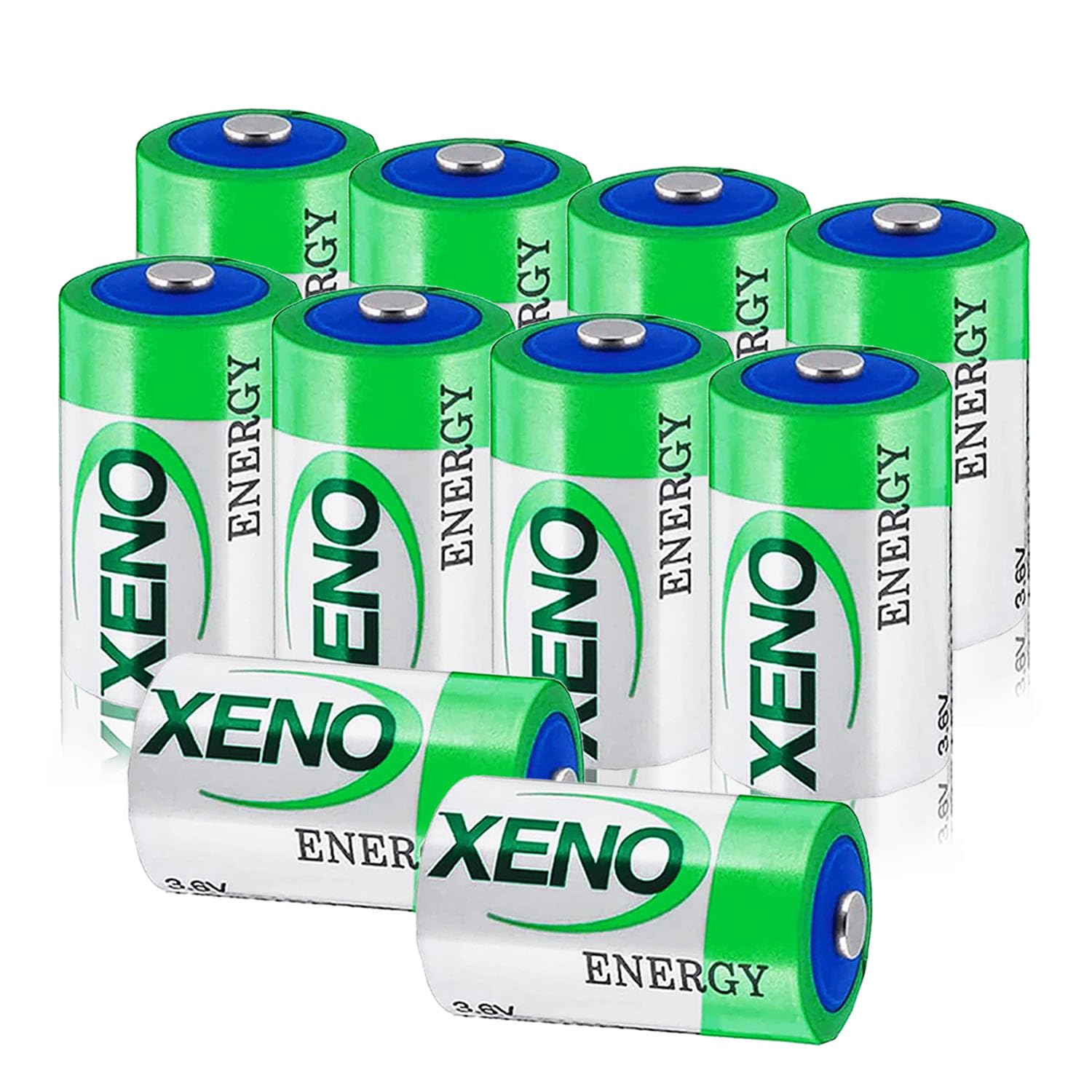 DZYZWSGFCLJX *[10 Pack] 19000mAh XL-205F D Std 3.6v Lithium Thionyl Chloride Battery for Xeno Energy XL-205F Battery, Non-Rechargeable