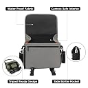 CarryPro Shockproof Camera Bag for DSLR/SLR - Water-Resistant Camera Sling Bag with Padded Compartment for Drone & Tripod, Multiple Pockets & Quick Release Buckles, 10L fits 14inch Laptop, Grey gallery image