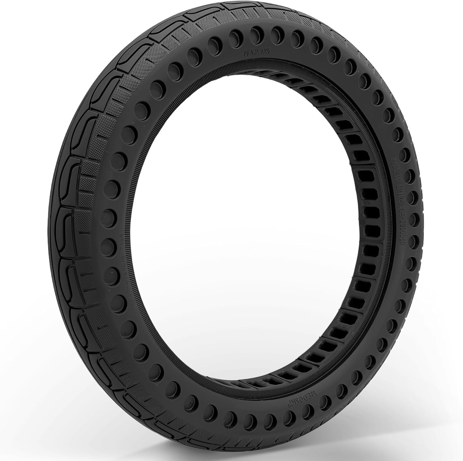 14x2.125 Inch Solid Tire, No more Flat, Fit for Electric Bike E-bike Electric Scooter Mobility Vehicle, 14 Inch Honeycomb Replacement Tire, Explosion-Proof, Black