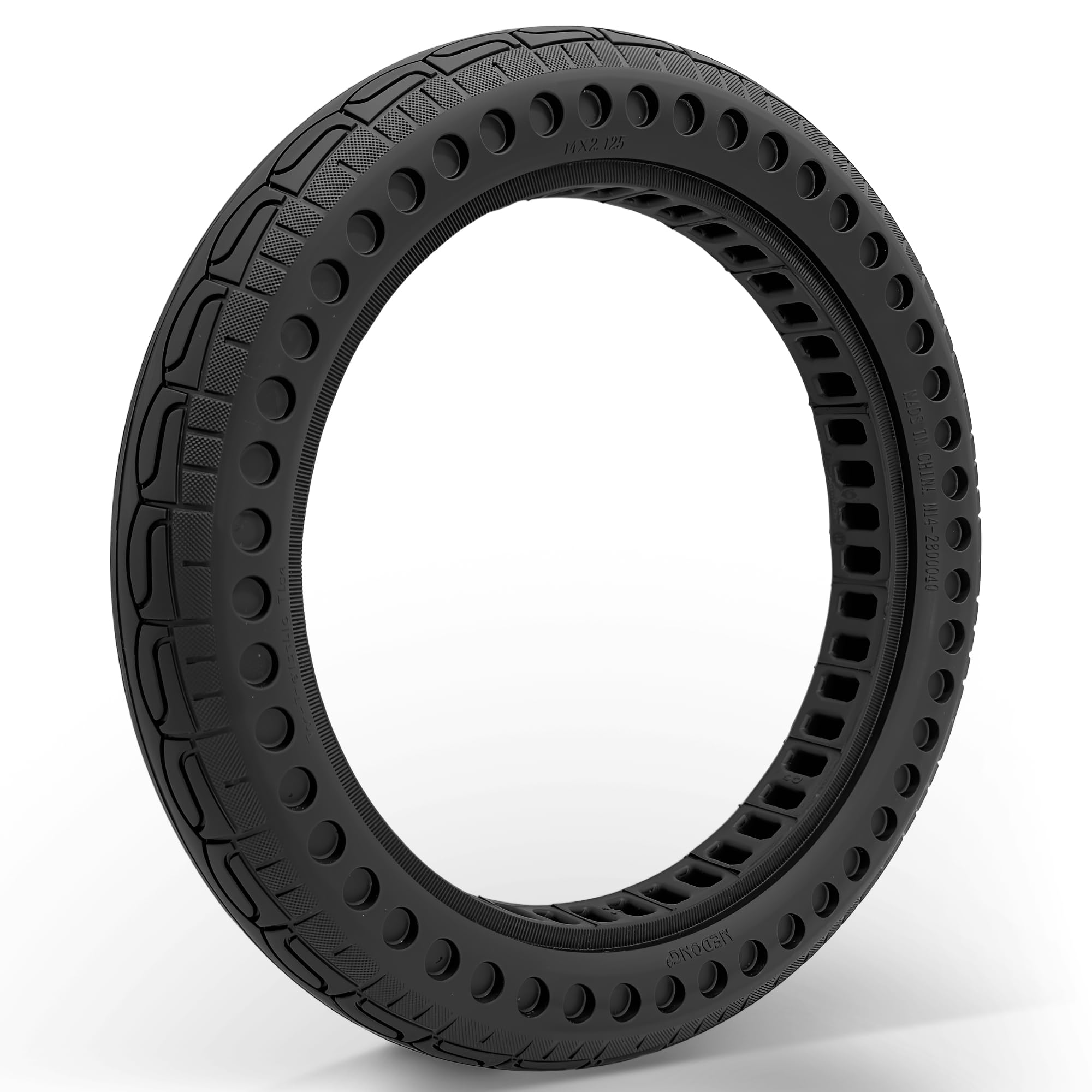 Photo 1 of Felixstory 14x2.125 Inch Solid Tire, No more Flat, Fit for Electric Bike E-bike Electric Scooter Mobility Vehicle, 14 Inch Honeycomb Replacement Tire, Explosion-Proof, Black