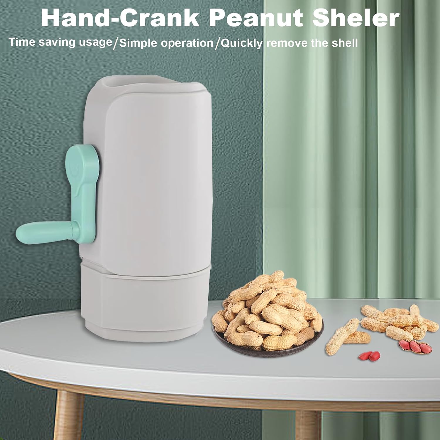 Heavy Duty Peanut Sheller Machine – Manual Hand Crank Nutcracker for Peanuts, Easy Peanut Shelling Tool for Home & Outdoors – Durable Hand-Powered Nut Sheller