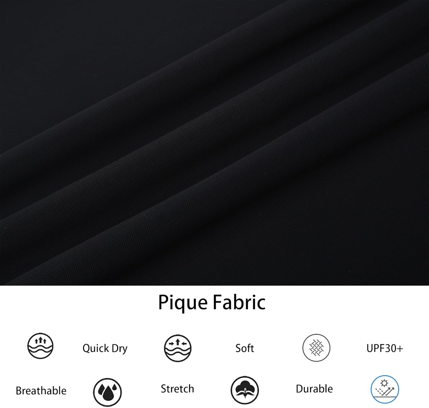 Alex Vando Mens Seamless Golf Shirt Moisture Wicking Quick-Dry Tailored Fit Polo Shirts - Image 4