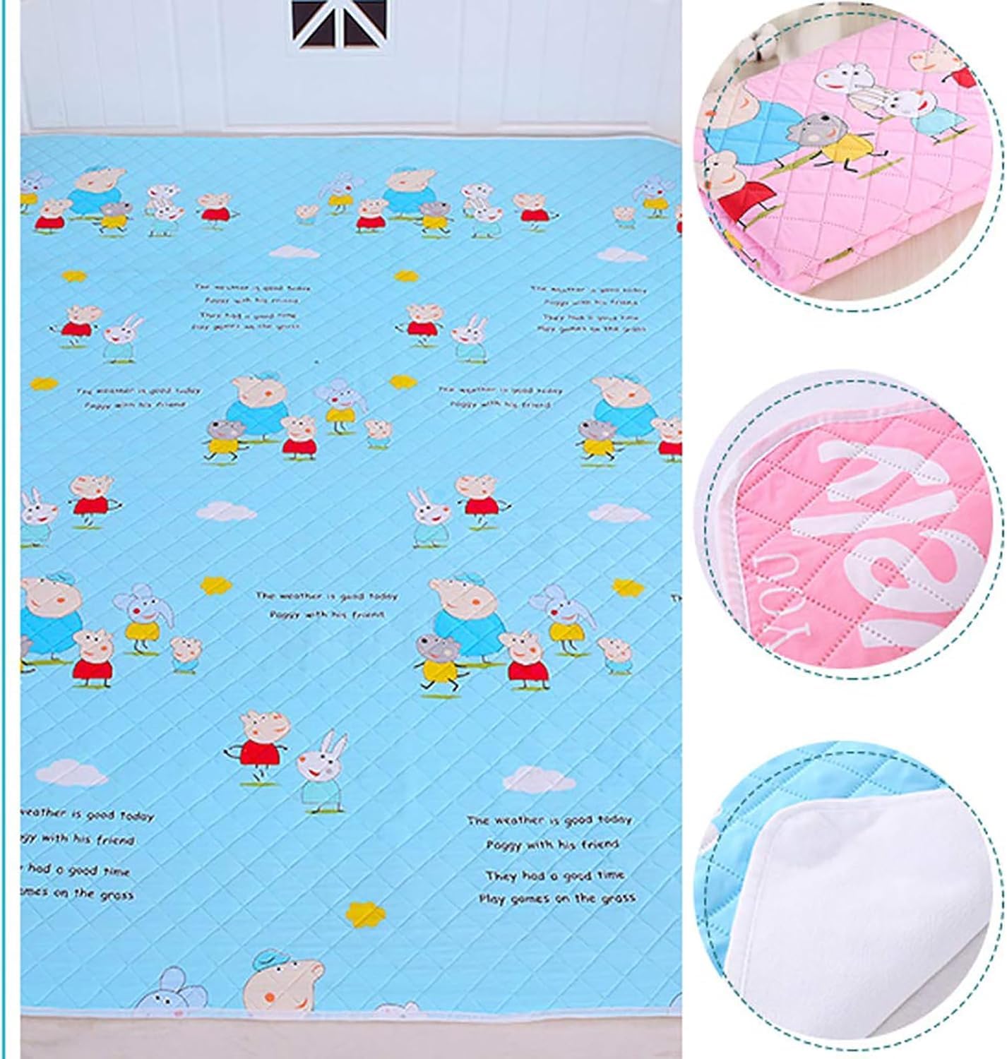 Protector De Incontinencia, Transpirable, Lavable, Almohadilla Protectora De Cama, Impermeable, Reutilizable, Cómodo, Absorbente, Impermeable, A Prueba De Fugas., F, 200 * 230cm