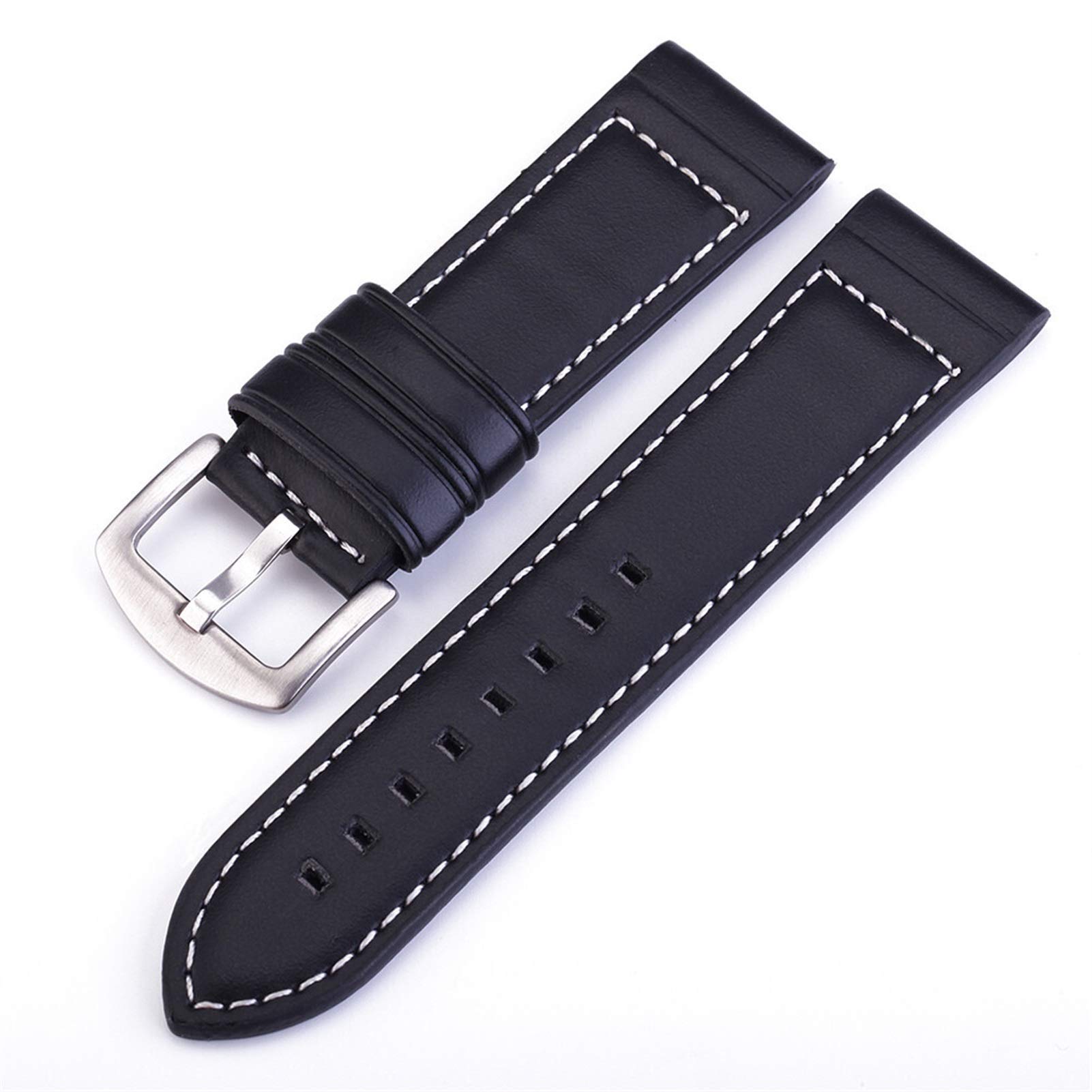 Correa de reloj de 18mm de cuero azul pulsera unisex con hebilla 7