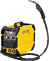 Máquina Inversora De Solda Profissional Elétrica 3 Em 1 Mma Tig Lift Mig Sem Gás 120A Com Acessórios Spark Br Amarelo Bivolt