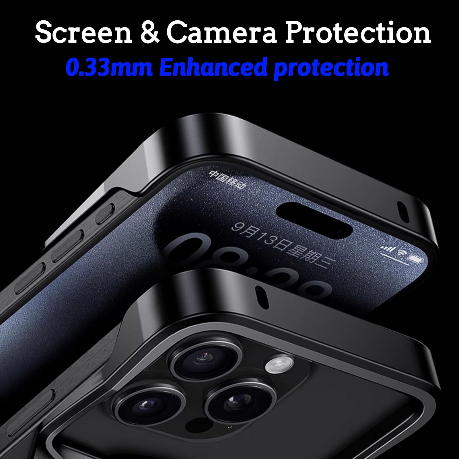 Funda para iPhone 14/14 Pro/14 Pro MAX, Disipación de Calor Sin Marco de Metal con Soporte Ajustable en Múltiples Ángulos, a Prueba de Golpes, Compatible con MagSafe