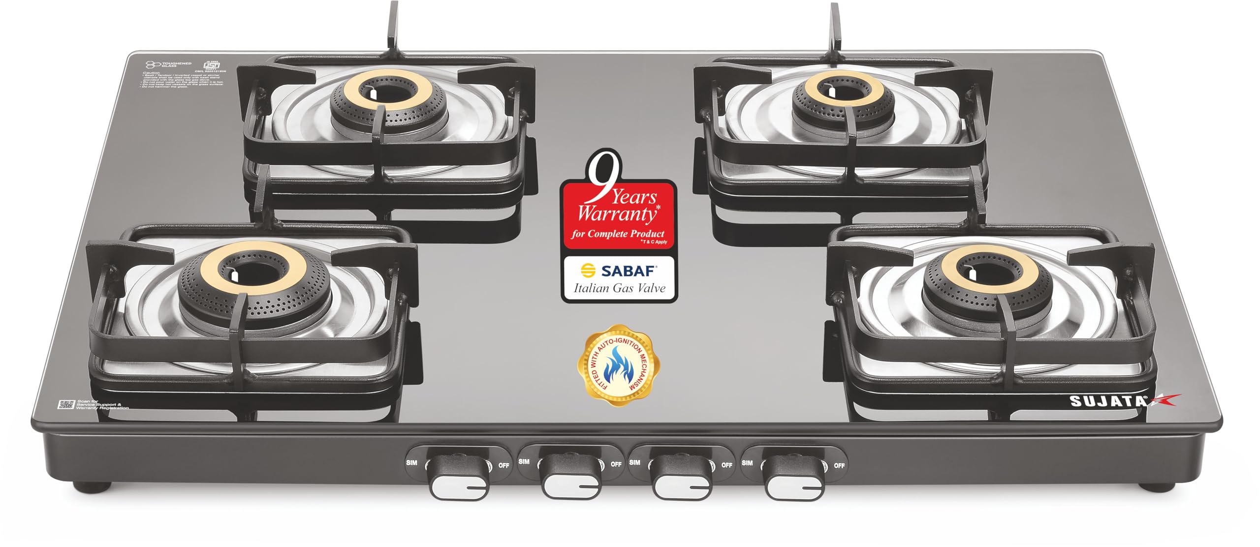 Sujata 3 Burner Gas Stove - Manual Ignition & 9 Year Warranty -11 Sujata 3 Burner Gas Stove - Manual Ignition & 9 Year Warranty -11