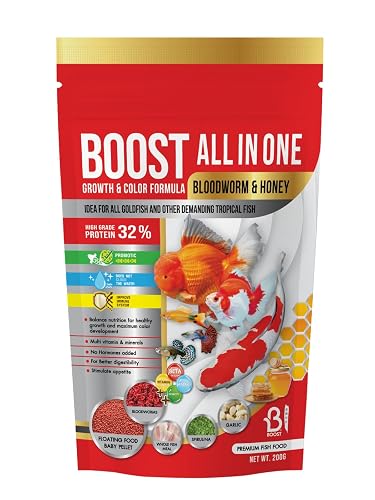 Boost All-in-One Fish Food | Small Pellets | Complete Daily Nutrition for All Aquarium Fish | 200 g