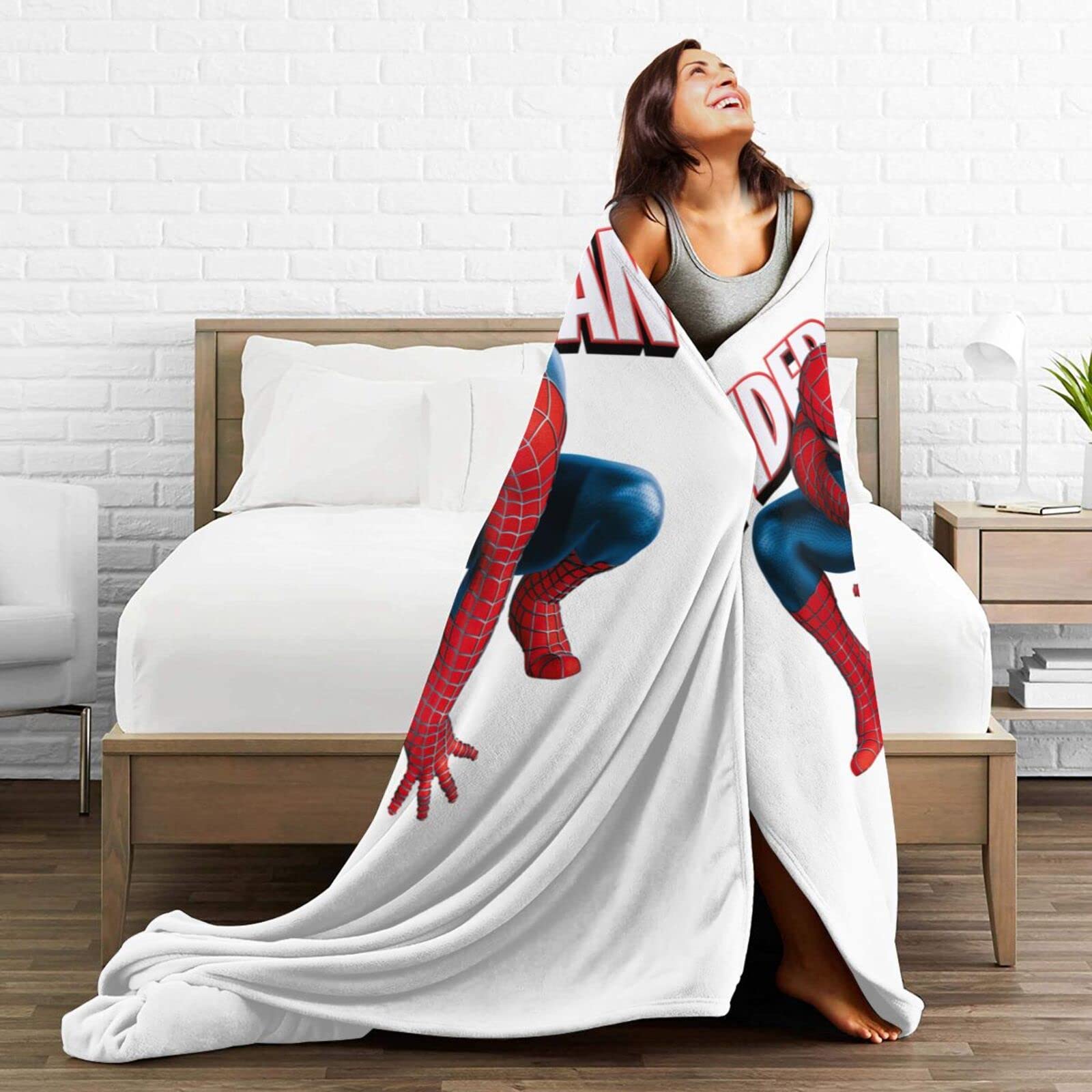 Amazon｜毛布 ブランケット スパイダーマン ひざ掛け フランネル
