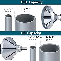 Vista 3 de ORXPLUS TOOLS 2 en 1 Remachadora Interior-Exterior, Herramienta de Chamfer para Tubería y Tubo para DE 1-1/8" a 3-1/4" DI 1-1/16" a 3-3/8