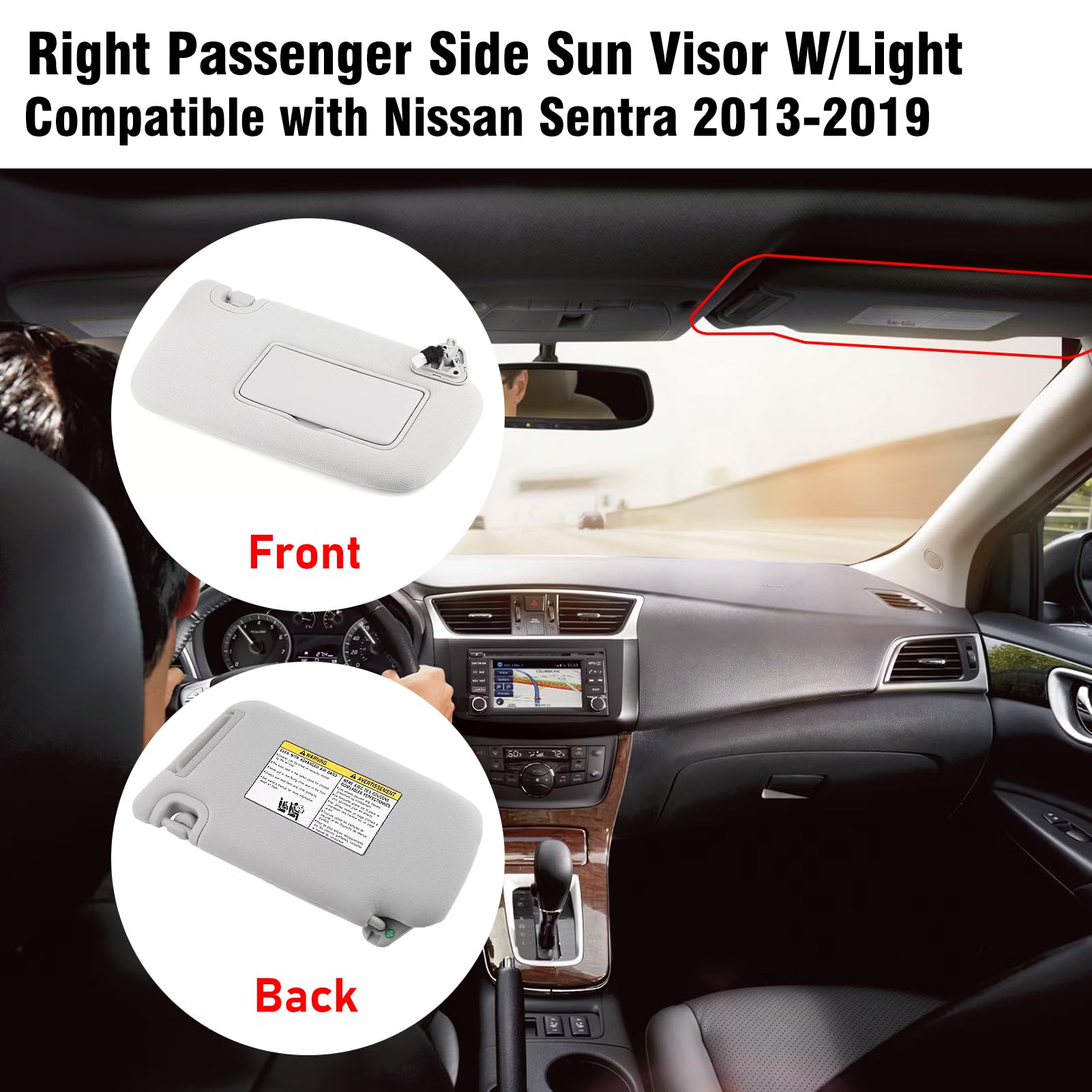 【08/30まで】ランジアス RANGEAS SS CNY 2017 Amazon.com: Moonlinks Right Passenger Side Sun Visor Compatible