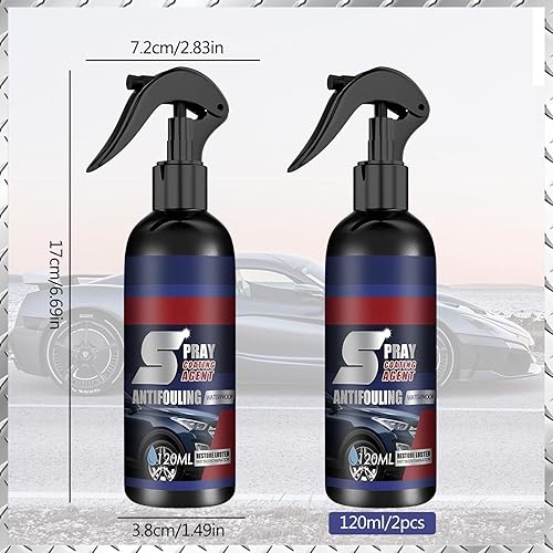 Miniatura 4 de 3 en 1 Spray de recubrimiento rápido de coche de alta protección, agente de renovación de revestimiento multifuncional, aerosol de agente de