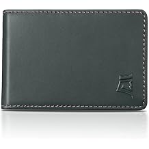 Wallet for Men | Minimalist Slim RFID Blocking Leather Design with Cash Pocket &amp; Card Pull Strap | Holds 1-12 Cards | Stylish &amp; Durable Wallets (Blue Haven)