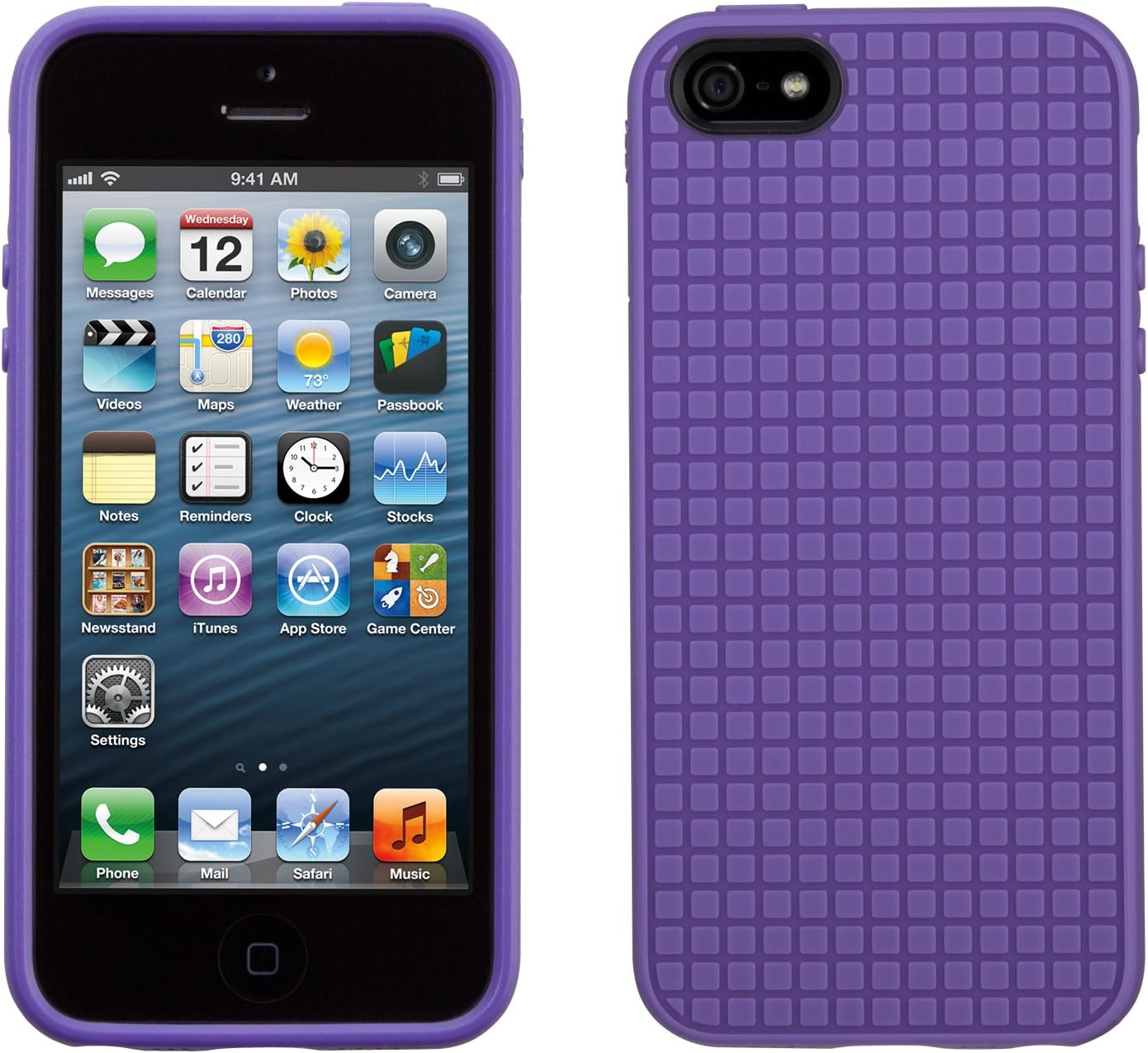 Speck PixelSkin HD Hard Shell Clip-On Case Cover for iPhone 5/5S/SE - Grape Purple