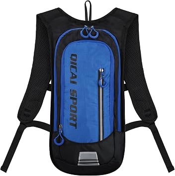 Cycling Backpack for Men Women, Small Waterproof Hiking Daypack, 10L Breathable Lightweight Biking Backpack with Chest Strap for MTB Bycicle Climbing Skiing, Blue
