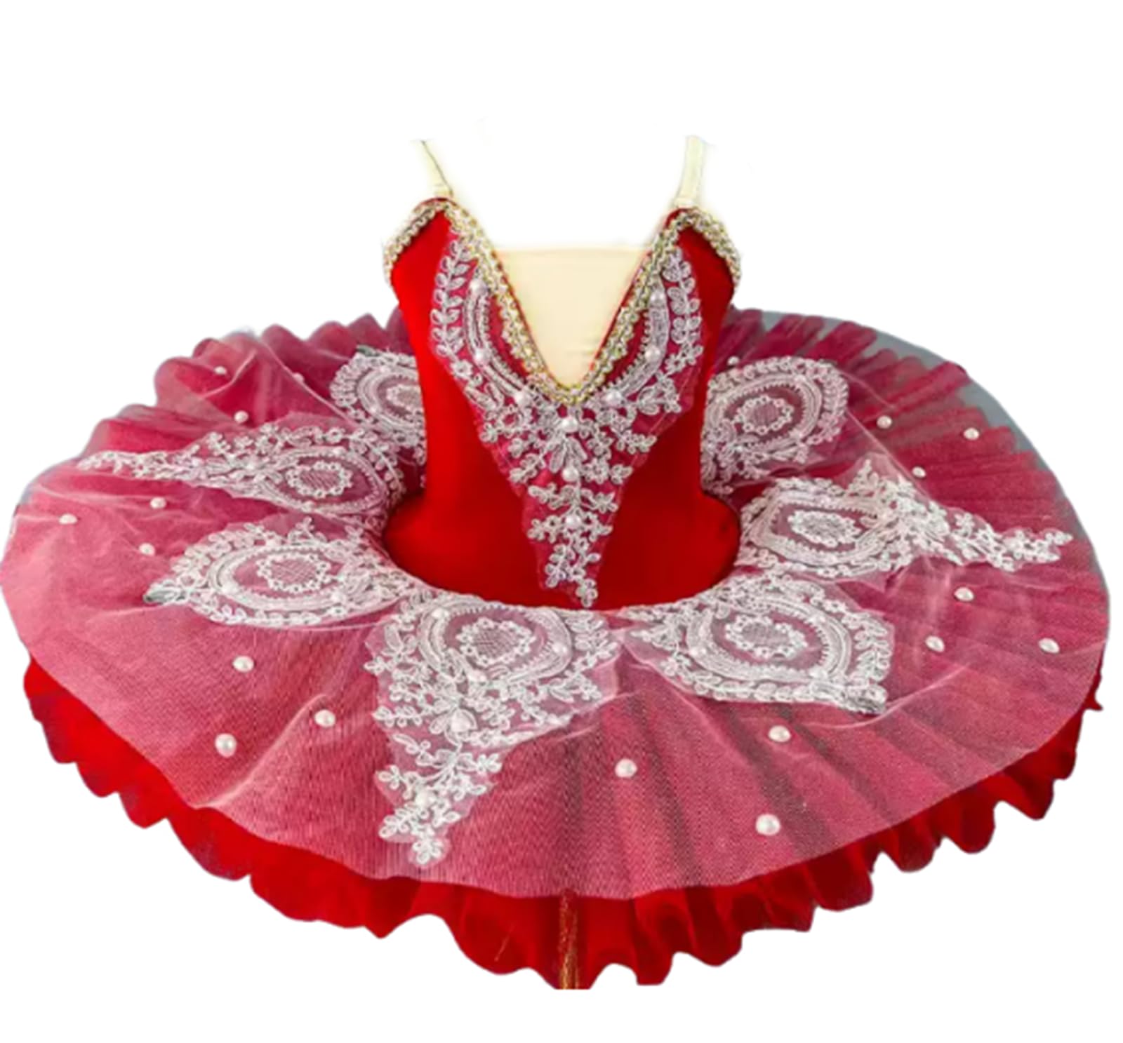 EFLALYHG Niña Tutu Ballet Danza del Cisne Disfraz de actuación Panqueque Tutu Bailarina Fiesta Disfraz de Baile Vestido de competición de Ballet