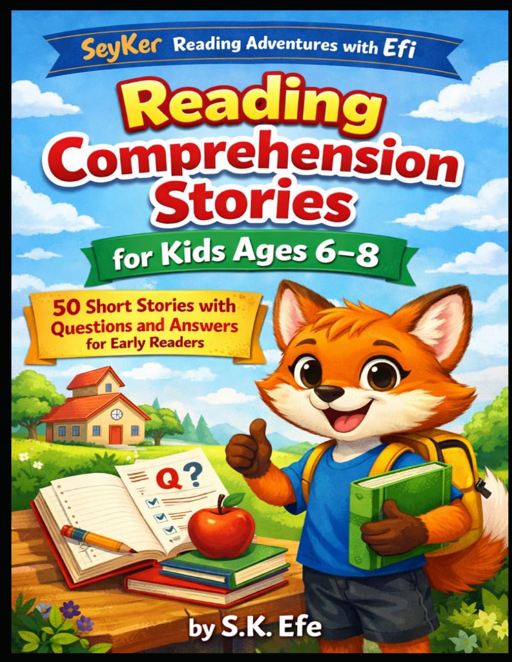 Reading Comprehension Stories for Kids Ages 6–8: 50 Short Stories with Questions and Answers for Early Readers (SeyKer Reading Adventures with Efi)