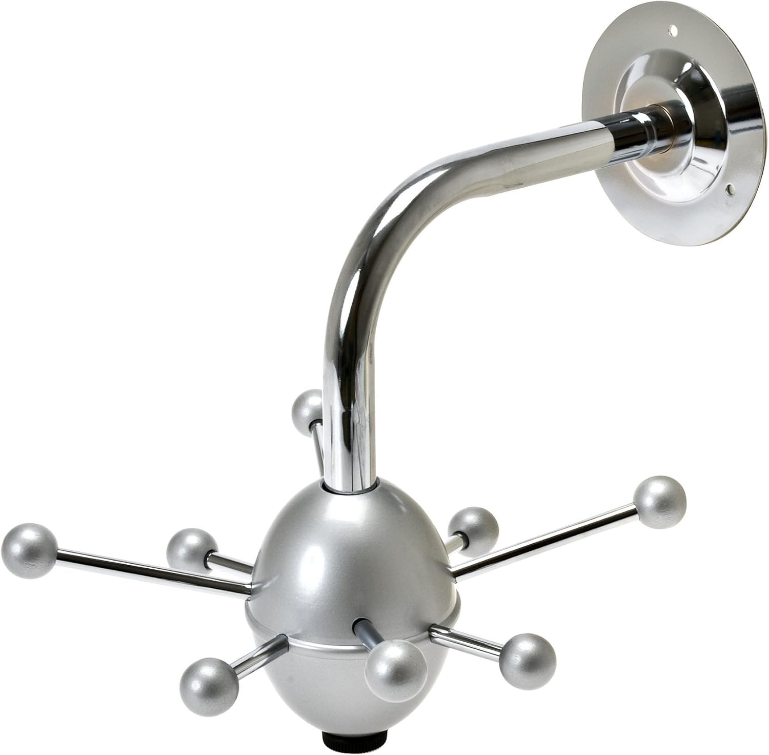 Present Time Saturnus Ball Wooden Hat Rack, Silver Home