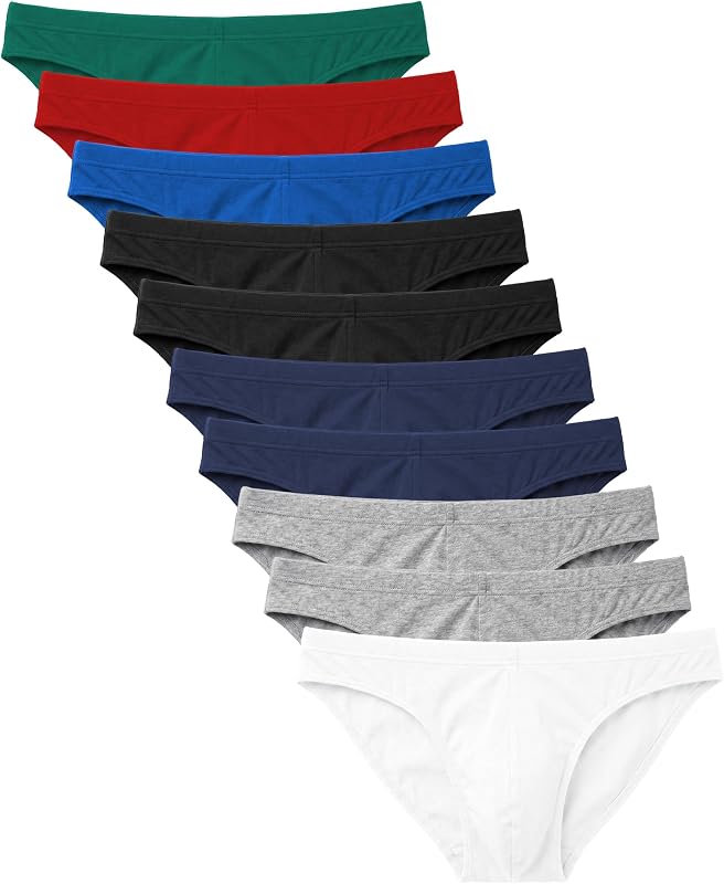 Andrew Scott Men's Cotton Color Sport Briefs |All Natural Cotton Underwear | Multi Packs -Colors