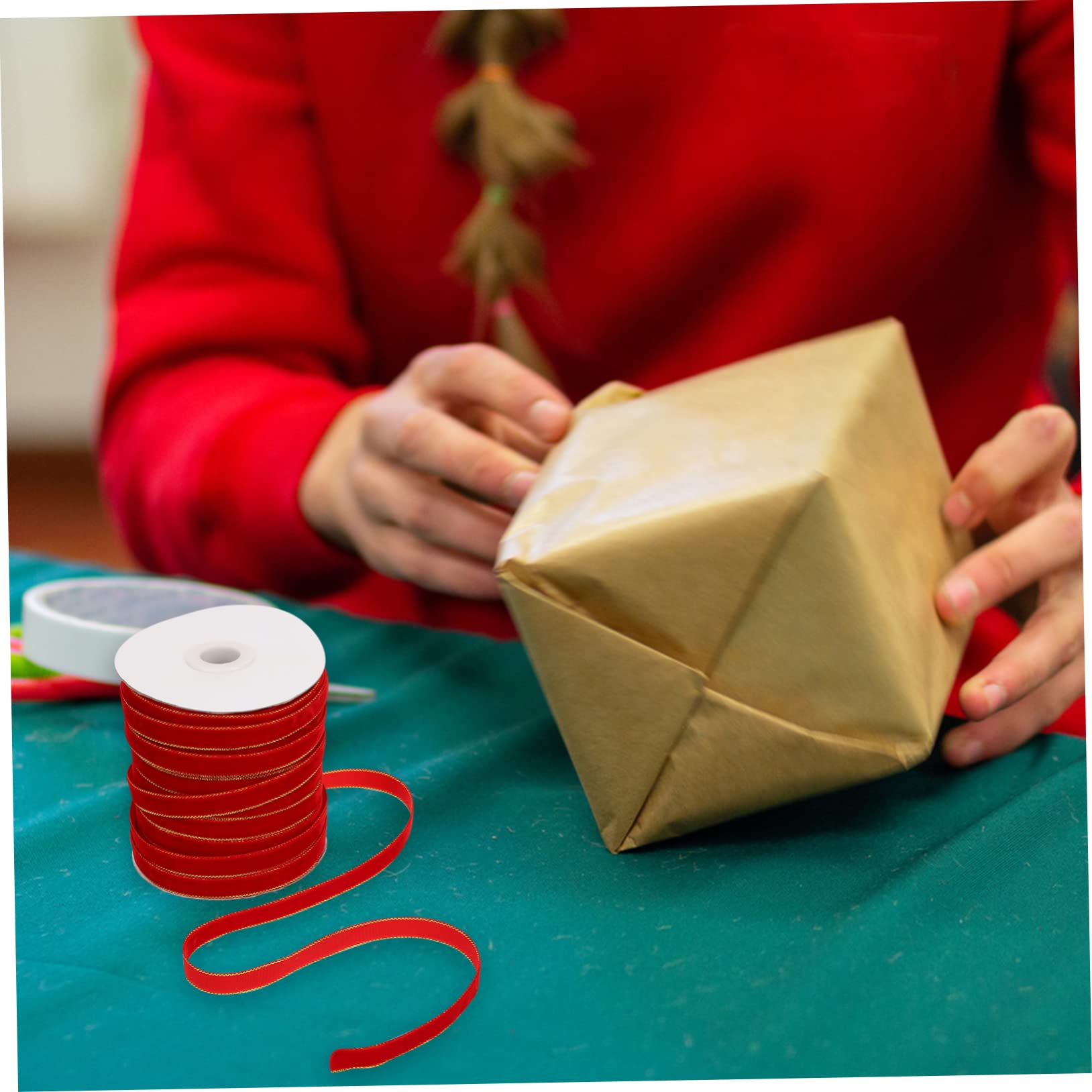 SEWACC 5rollen Velours Geschenkband Yards Für Weihnachtsdekoration Basteln Geschenkverpackung Und Schleifen Robustes Material Für Kreative Diy-projekte Und Festliche Anlässe