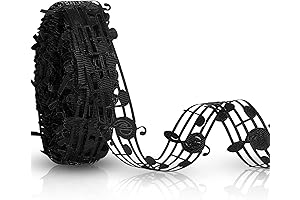 Shappy 20 Yards 28 mm Hollow Music Note Ribbon Cut out Musical...