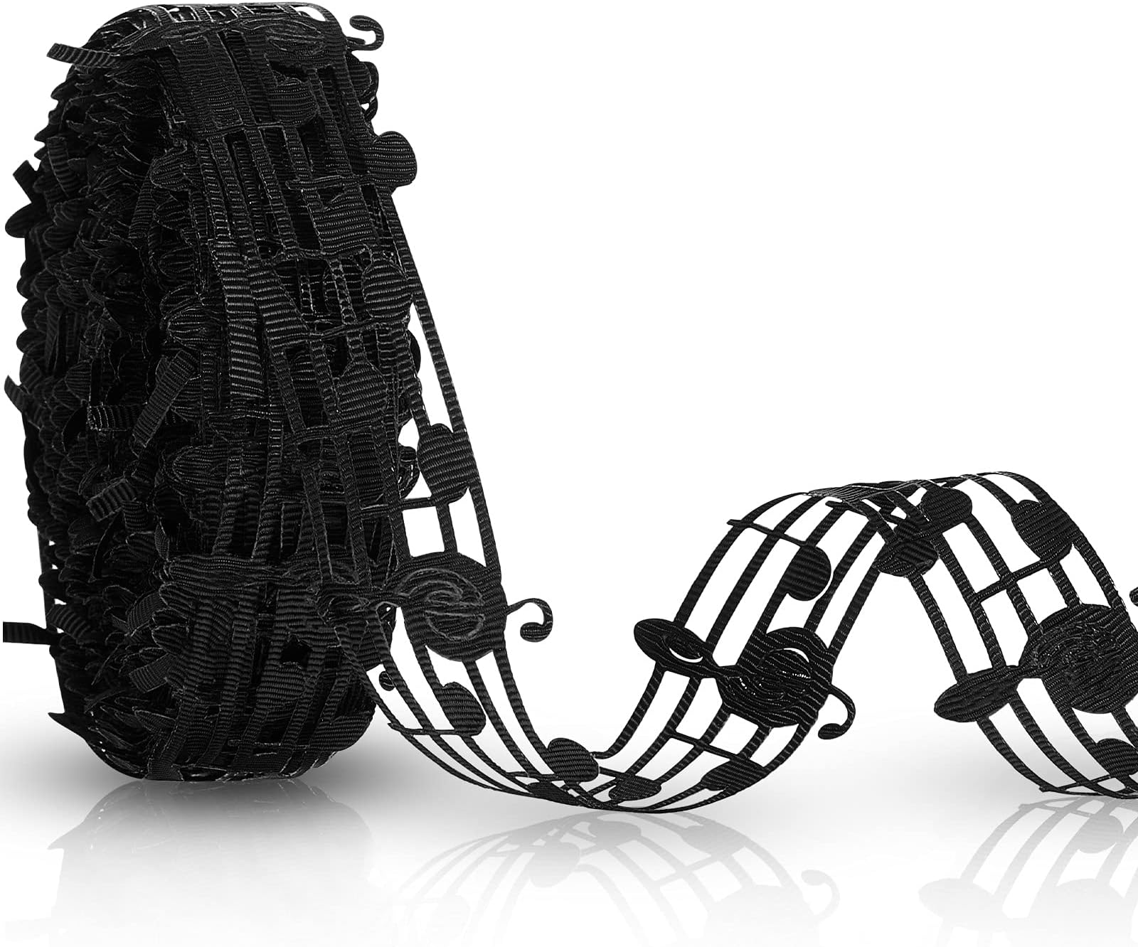 Shappy 20 Yards Music Note Ribbon Musical Party Decorations Bulletin Board Craft Ribbons Clothing Trim Accessories for DIY Handmade Wrapping Decor Homecoming Mum Supplies