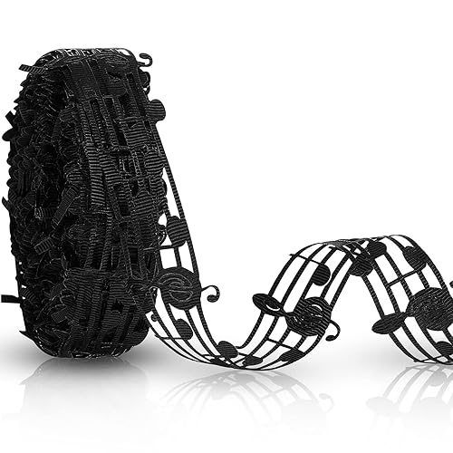 Shappy 20 Yards Music Note Ribbon Musical Party Decorations Bulletin