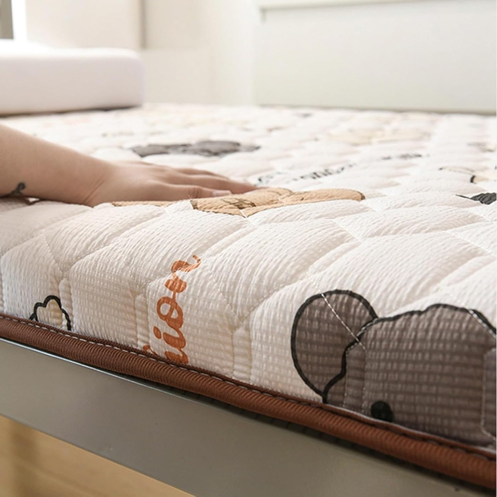Matelas Futon Japonais Pliable - Tapis De Sol 1 Place 90/100 ou 2 Places 150/180 - Coton,Matelas Portable Pliable Doux(EE,90x190cm)