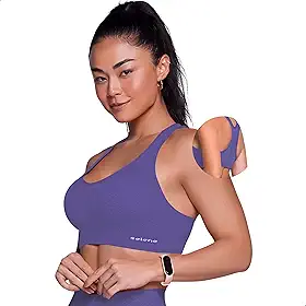 Top Academia Sport Alta Sustentação Sem Bojo Sem Costura Poliamida Elastano Feminino Fitness Selene