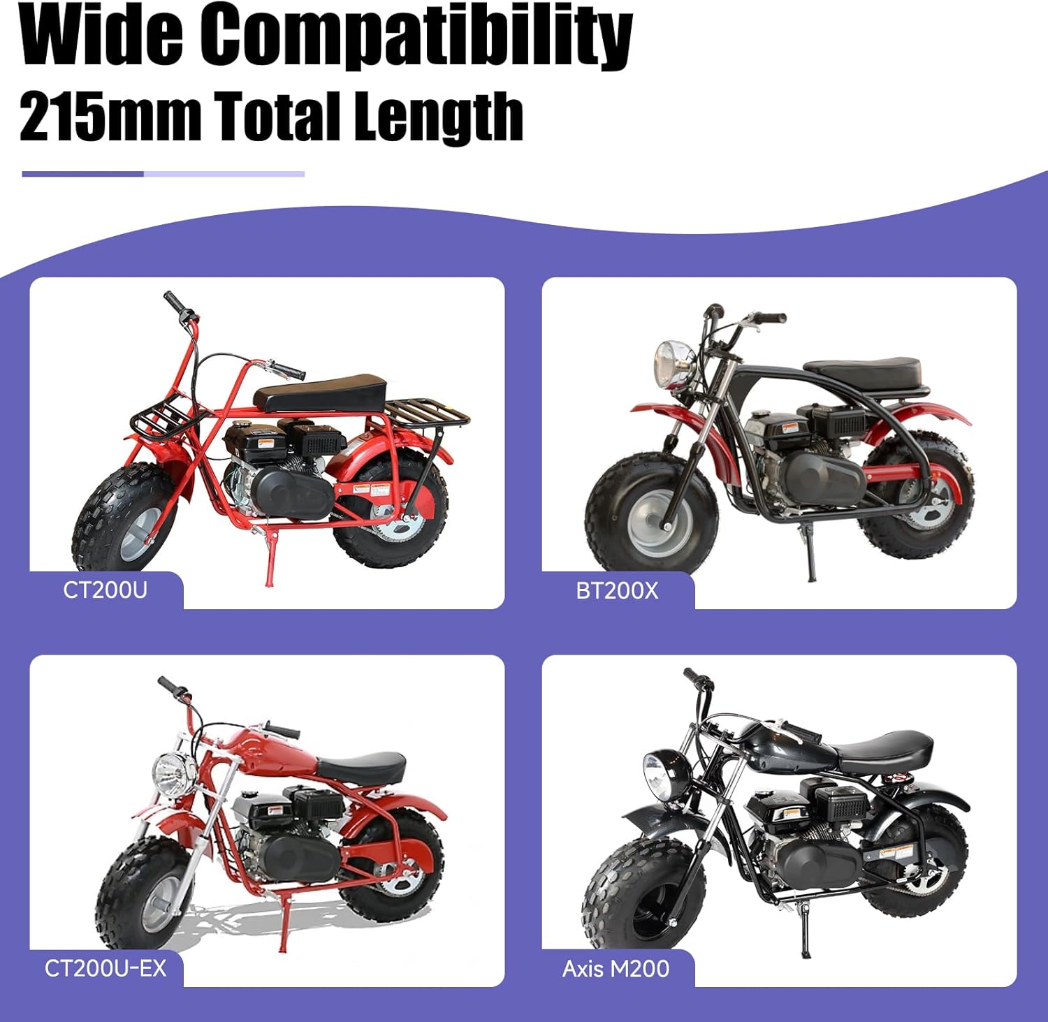 Mini Bike Kickstand and Foot Pegs Footrest Kit Replacement for Coleman CT200U CT200U-EX