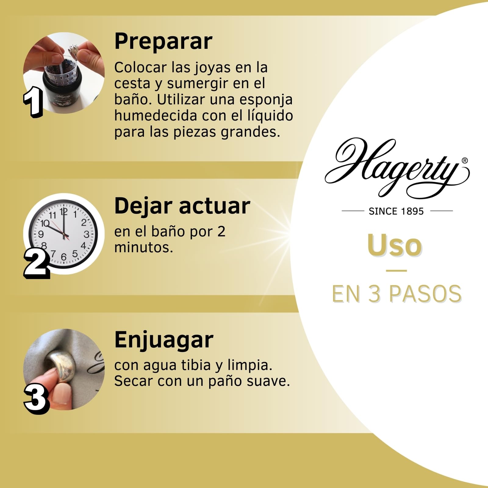 Hagerty Silver Clean Baño de Inmersión Limpia Plata 170 ml con Cesta